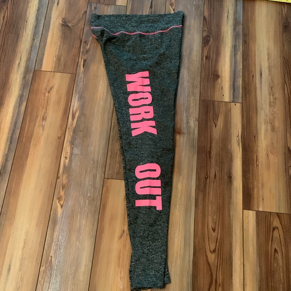 Silver Leg Workout Logo Leggings